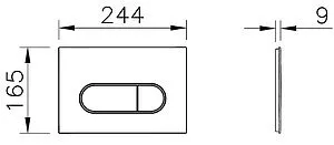 Комплект 5 в 1 VitrA Mia Rоund SmoothFlush 9873B003-7201 с кнопкой 740-2280 хром глянцевый Комплект 5 в 1 VitrA Mia Rоund SmoothFlush 9873B003-7201 с кнопкой 740-2280 хром глянцевый, 3