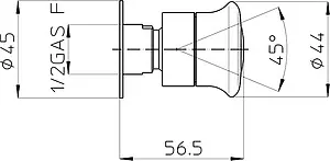 Душевая форсунка Bossini Onda-Mas бронза I00133.022 Душевая форсунка Bossini Onda-Mas бронза I00133.022, 2