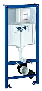 Инсталляция для подвесного унитаза Set 3 в 1 Grohe Rapid SL 38772001 с кнопкой хром глянцевый Инсталляция для подвесного унитаза Set 3 в 1 Grohe Rapid SL 38772001 с кнопкой хром глянцевый, 1