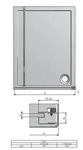 Душевое ограждение 1400мм прозрачное стекло Roltechnik Walk Pro WALK PRO/1400 4000687 Душевое ограждение 1400мм прозрачное стекло Roltechnik Walk Pro WALK PRO/1400 4000687, 2
