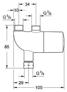 Термостат для раковины Grohe Grohtherm Micro хром 34487000 Термостат для раковины Grohe Grohtherm Micro хром 34487000, 2