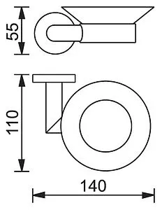 Мыльница Aquanet хром 3685 Мыльница Aquanet хром 3685, 2