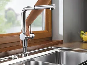 Смеситель для кухни с выдвижным изливом Blanco Linus-S хром 512402 Смеситель для кухни с выдвижным изливом Blanco Linus-S хром 512402, 3