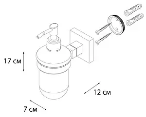 Дозатор для жидкого мыла Fixsen Metra хром FX-11112 Дозатор для жидкого мыла Fixsen Metra хром FX-11112, 3