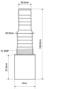 Отвод для бытовой техники в канализацию Mc Alpine MRWMF32 Отвод для бытовой техники в канализацию Mc Alpine MRWMF32, 2