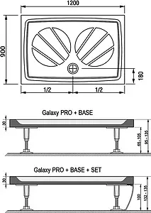 Поддон для душа Ravak Gigant Pro 120x90 XA03G701010 Поддон для душа Ravak Gigant Pro 120x90 XA03G701010, 4