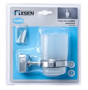 Стакан Fixsen Kvadro хром FX-61306 Стакан Fixsen Kvadro хром FX-61306, 2
