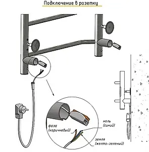 Полотенцесушитель электрический лесенка Тругор Пэк 20 кв 60х40 полированная сталь Полотенцесушитель электрический лесенка Тругор Пэк 20 кв 60х40 полированная сталь, 4