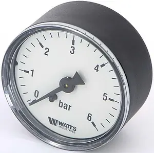 Манометр аксиальный Watts MAL 50мм 6 бар ¼" 10008092 Манометр аксиальный Watts MAL 50мм 6 бар ¼" 10008092, 1