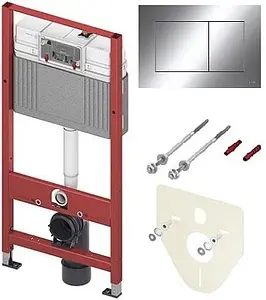 Инсталляция для подвесного унитаза Set 4 в 1 TECEbase kit 2.0 9400412 с кнопкой TECEnow хром Инсталляция для подвесного унитаза Set 4 в 1 TECEbase kit 2.0 9400412 с кнопкой TECEnow хром, 1