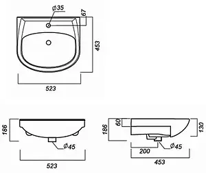 Раковина Sanita Аттика 50 белый WB.FN/Attica/50-C/WHT.G/S1 Раковина Sanita Аттика 50 белый WB.FN/Attica/50-C/WHT.G/S1, 2