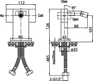 Смеситель для биде BelBagno Tevere хром TEV-BD-CRM Смеситель для биде BelBagno Tevere хром TEV-BD-CRM, 2