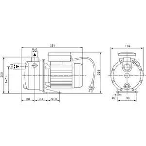 Насос поверхностный Wilo Jet WJ-202 X-EM 4081221 Насос поверхностный Wilo Jet WJ-202 X-EM 4081221, 2