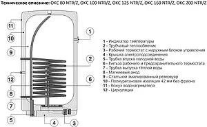 Бойлер косвенного нагрева Drazice OKC 125 NTR/Z (24 кВт) 1103508101 Бойлер косвенного нагрева Drazice OKC 125 NTR/Z (24 кВт) 1103508101, 5