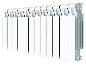 Радиатор биметаллический 12 секций нижнее правое подключение Rifar Monolit Ventil 500 белый RMVR50012 Радиатор биметаллический 12 секций нижнее правое подключение Rifar Monolit Ventil 500 белый RMVR50012, 1