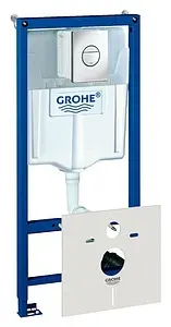 Инсталляция для подвесного унитаза Set 4 в 1 Grohe Rapid SL 38813001 с кнопкой хром глянцевый Инсталляция для подвесного унитаза Set 4 в 1 Grohe Rapid SL 38813001 с кнопкой хром глянцевый, 1