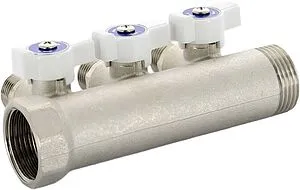 Коллектор запорный проходной 3 отвода 1"в/н x ½"к Uni-fitt 424N4230 Коллектор запорный проходной 3 отвода 1"в/н x ½"к Uni-fitt 424N4230, 3