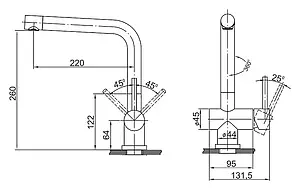 Смеситель для кухни Omoikiri Koriyama нержавеющая сталь 4991005 Смеситель для кухни Omoikiri Koriyama нержавеющая сталь 4991005, 2