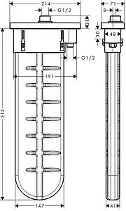 Подключение лейки на борт ванны Hansgrohe sBox чёрный матовый 28020670 Подключение лейки на борт ванны Hansgrohe sBox чёрный матовый 28020670, 2