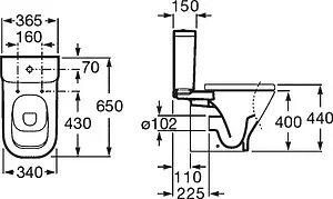 Унитаз-компакт Roca Gap белый 342477000+34147000Y Унитаз-компакт Roca Gap белый 342477000+34147000Y, 2