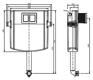 Смывной бачок скрытого монтажа Sanit INEO 95.720.00..0000 Смывной бачок скрытого монтажа Sanit INEO 95.720.00..0000, 2