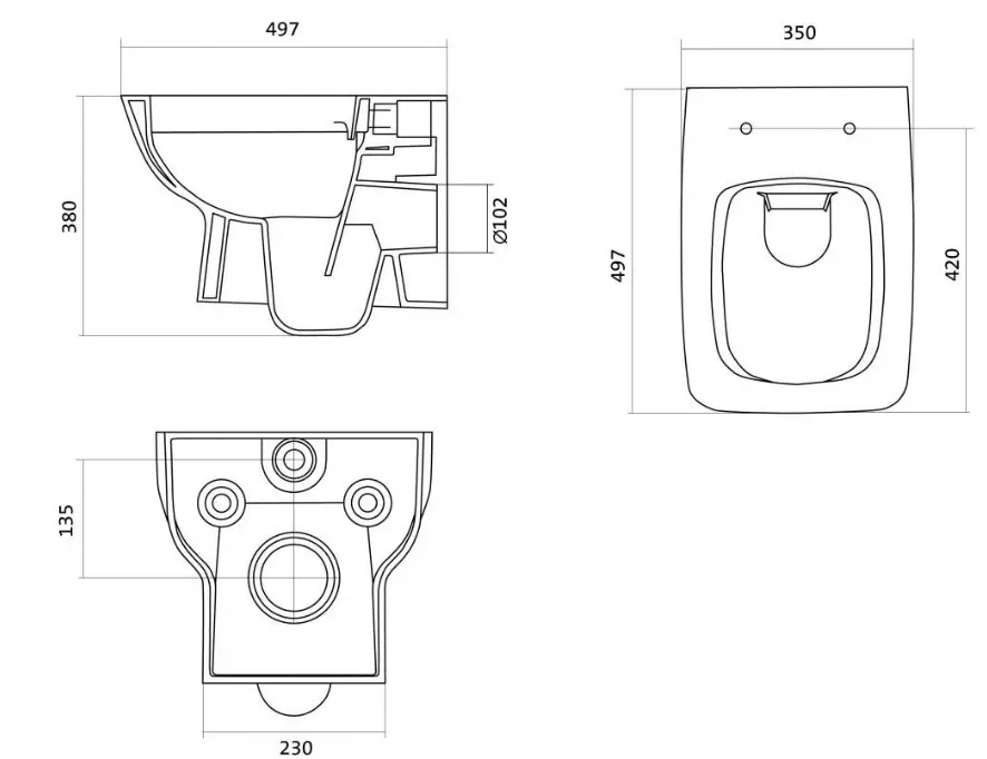 Комплект 5 в 1 Santek Нео Rimless 1WH501572 с кнопкой хром глянцевый Комплект 5 в 1 Santek Нео Rimless 1WH501572 с кнопкой хром глянцевый, 3