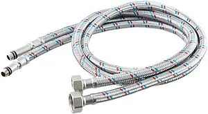 Гибкая подводка для смесителя (пара) Azario 0.5м x ½"в x М10x1 L18/35мм AZ-50MF Гибкая подводка для смесителя (пара) Azario 0.5м x ½"в x М10x1 L18/35мм AZ-50MF, 1