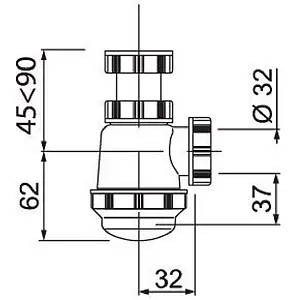 Сифон для биде Wirquin Compact белый SP3178 Сифон для биде Wirquin Compact белый SP3178, 2