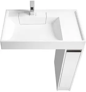 Тумба-умывальник напольная над стиральной машиной Aquaton Лондри 80 белый 1A2361K0LH010 Тумба-умывальник напольная над стиральной машиной Aquaton Лондри 80 белый 1A2361K0LH010, 4