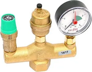 Группа безопасности котла до 50 кВт 1" 3 бар Uni-Fitt 252G4530 Группа безопасности котла до 50 кВт 1" 3 бар Uni-Fitt 252G4530, 5