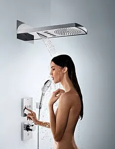 Вентиль переключающий на 3 потребителя Hansgrohe ShowerSelect шлифованный чёрный хром 15764340 Вентиль переключающий на 3 потребителя Hansgrohe ShowerSelect шлифованный чёрный хром 15764340, 5