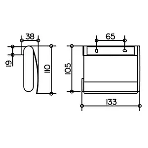 Держатель туалетной бумаги Keuco Plan хром 14960010000 Держатель туалетной бумаги Keuco Plan хром 14960010000, 3