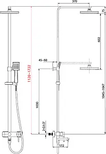 Душевая система со смесителем для ванны Lemark Tropic хром LM7004C Душевая система со смесителем для ванны Lemark Tropic хром LM7004C, 2