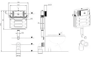 Смывной бачок скрытого монтажа Allen Brau Pneumatic 9.11104.20 Смывной бачок скрытого монтажа Allen Brau Pneumatic 9.11104.20, 2