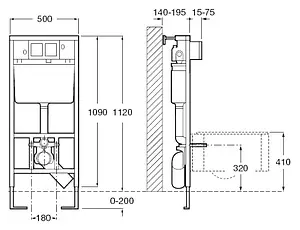Инсталляция для подвесного унитаза Laufen LIS CW1 8.9466.0.000.000.1 Инсталляция для подвесного унитаза Laufen LIS CW1 8.9466.0.000.000.1, 2