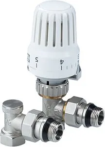 Комплект вентилей терморегулирующих угловых ½" в/н Valtec VT.045.N.04 Комплект вентилей терморегулирующих угловых ½" в/н Valtec VT.045.N.04, 1