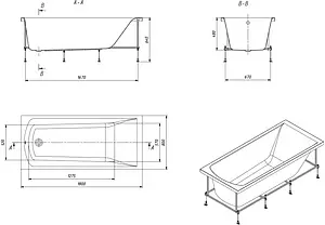 Ванна акриловая Santek Фиджи 180x80 1WH501706 Ванна акриловая Santek Фиджи 180x80 1WH501706, 2