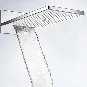 Лейка верхнего душа Hansgrohe Rainmaker Select 580 3jet белое стекло/хром 24001400 Лейка верхнего душа Hansgrohe Rainmaker Select 580 3jet белое стекло/хром 24001400, 3