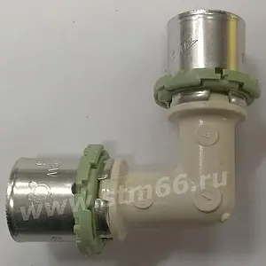 Уголок пресс соединительный 20мм Comap SkinPress PPSU P090L20 Уголок пресс соединительный 20мм Comap SkinPress PPSU P090L20, 2