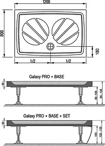 Поддон для душа Ravak Gigant Pro 120x80 XA03G401010 Поддон для душа Ravak Gigant Pro 120x80 XA03G401010, 4