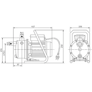 Насос поверхностный Wilo Jet WJ-204-EM 4144401 Насос поверхностный Wilo Jet WJ-204-EM 4144401, 2