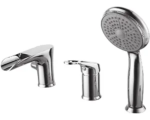 Смеситель на борт ванны на 3 отверстия Lemark Omega хром LM3145C Смеситель на борт ванны на 3 отверстия Lemark Omega хром LM3145C, 1