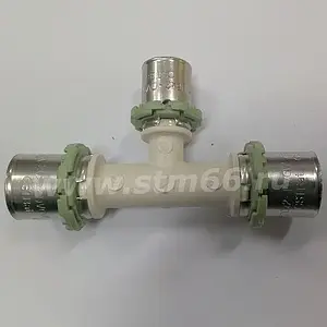 Тройник пресс редукционный 20мм x 26мм x 16мм Comap SkinPress PPSU P130RL202616 Тройник пресс редукционный 20мм x 26мм x 16мм Comap SkinPress PPSU P130RL202616, 2