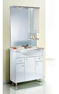 Шкаф-зеркало Aqwella Barcelona 80 белый Ba.02.08 Шкаф-зеркало Aqwella Barcelona 80 белый Ba.02.08, 4