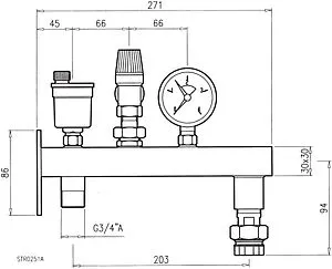 Группа безопасности расширительного бака до 50 кВт ¾" 3 бар WATTS GAG/MR20 10017885 Группа безопасности расширительного бака до 50 кВт ¾" 3 бар WATTS GAG/MR20 10017885, 2