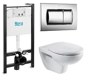 Комплект 5 в 1 Roca Victoria 893100000 с кнопкой хром глянцевый Комплект 5 в 1 Roca Victoria 893100000 с кнопкой хром глянцевый, 1