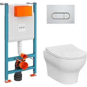 Комплект 5 в 1 VitrA Zentrum Rоund SmoothFlush 9879B003-7200 с кнопкой хром глянцевый Комплект 5 в 1 VitrA Zentrum Rоund SmoothFlush 9879B003-7200 с кнопкой хром глянцевый, 1