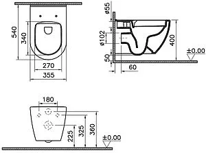 Комплект 5 в 1 VitrA Mia Rоund SmoothFlush 9873B003-7201 с кнопкой 740-2280 хром глянцевый Комплект 5 в 1 VitrA Mia Rоund SmoothFlush 9873B003-7201 с кнопкой 740-2280 хром глянцевый, 4