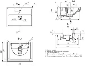 Раковина Dreja Мини 50 белый 195032 Раковина Dreja Мини 50 белый 195032, 2
