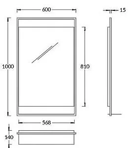 Зеркало с подсветкой Kerama Marazzi Plaza Next 60 чёрный PL.N.mi.P.60\BLK Зеркало с подсветкой Kerama Marazzi Plaza Next 60 чёрный PL.N.mi.P.60\BLK, 2